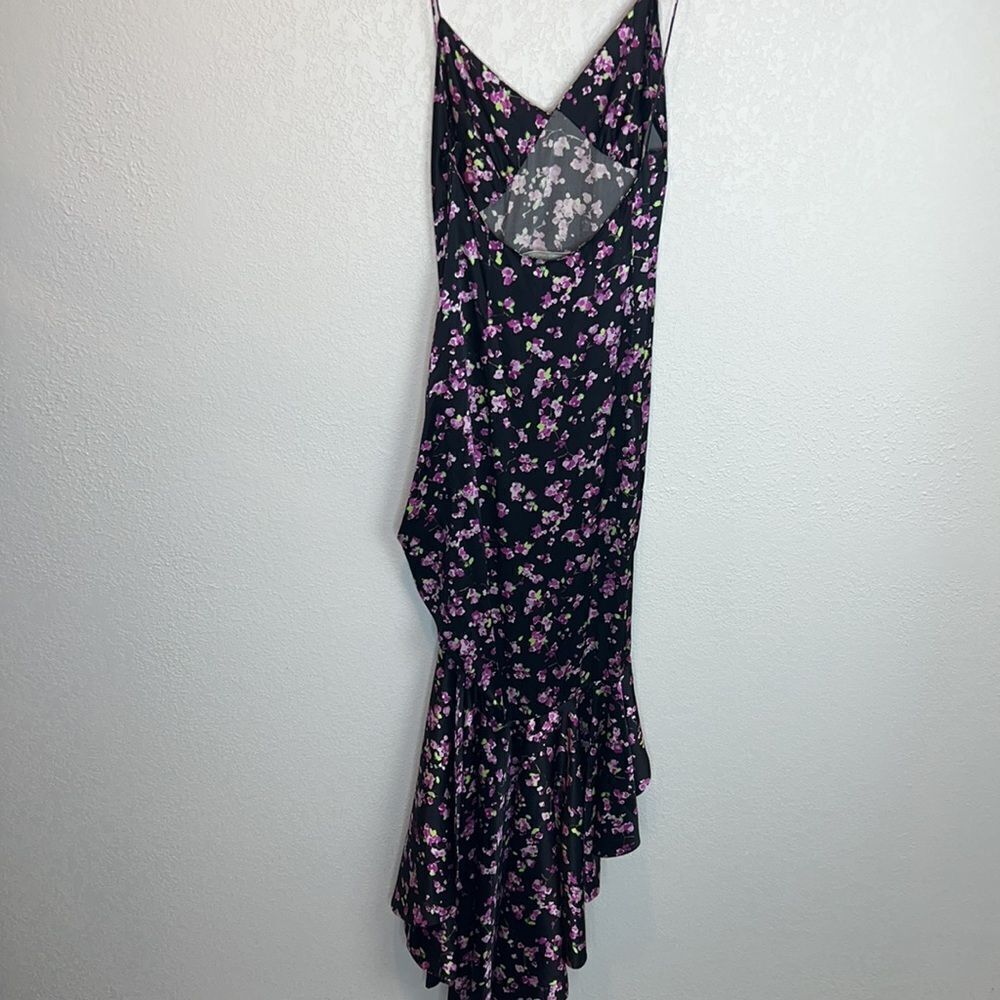 Caroline Constas Asymmetrical Silk Floral Dress Medium - Picture 6 of 16